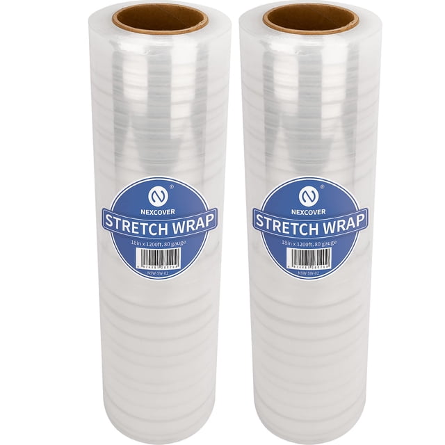 Envoltura elástica NEXCOVER, 45 cm x 365 m, calibre 80 (2 rollos)