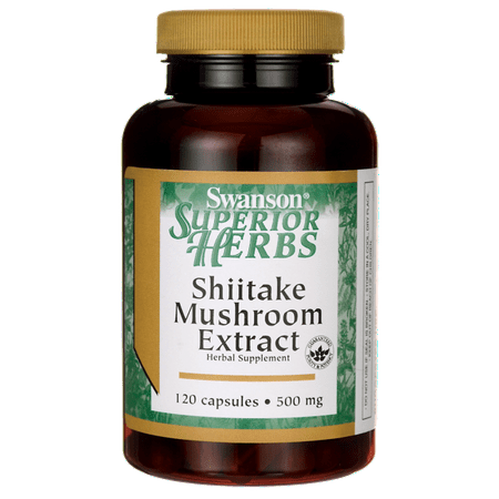 Swanson Shiitake Mushroom Extract (4:1) 500 mg 120 (Best Way To Cook Shiitake Mushrooms)