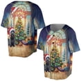 thumbnail image 3 of Merry Christmas Scottish Terrier Santa Hat Xmas Tree Winter Holiday All Over Print 3D Baseball Shirt Scottie Dog Lover Gifts Softball Sport - 01013, 3 of 6
