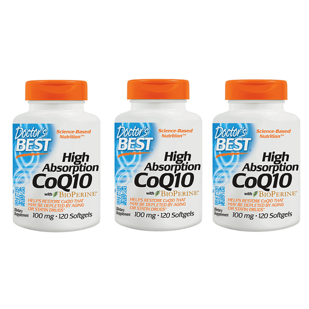 Doctor's Best High Absorption CoQ10 with BioPerine, 100 mg, 120