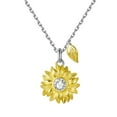 thumbnail image 1 of 1pc Élégant Tournesol Modèle Collier Délicat Pendentif Tournesol Collier, 1 of 8