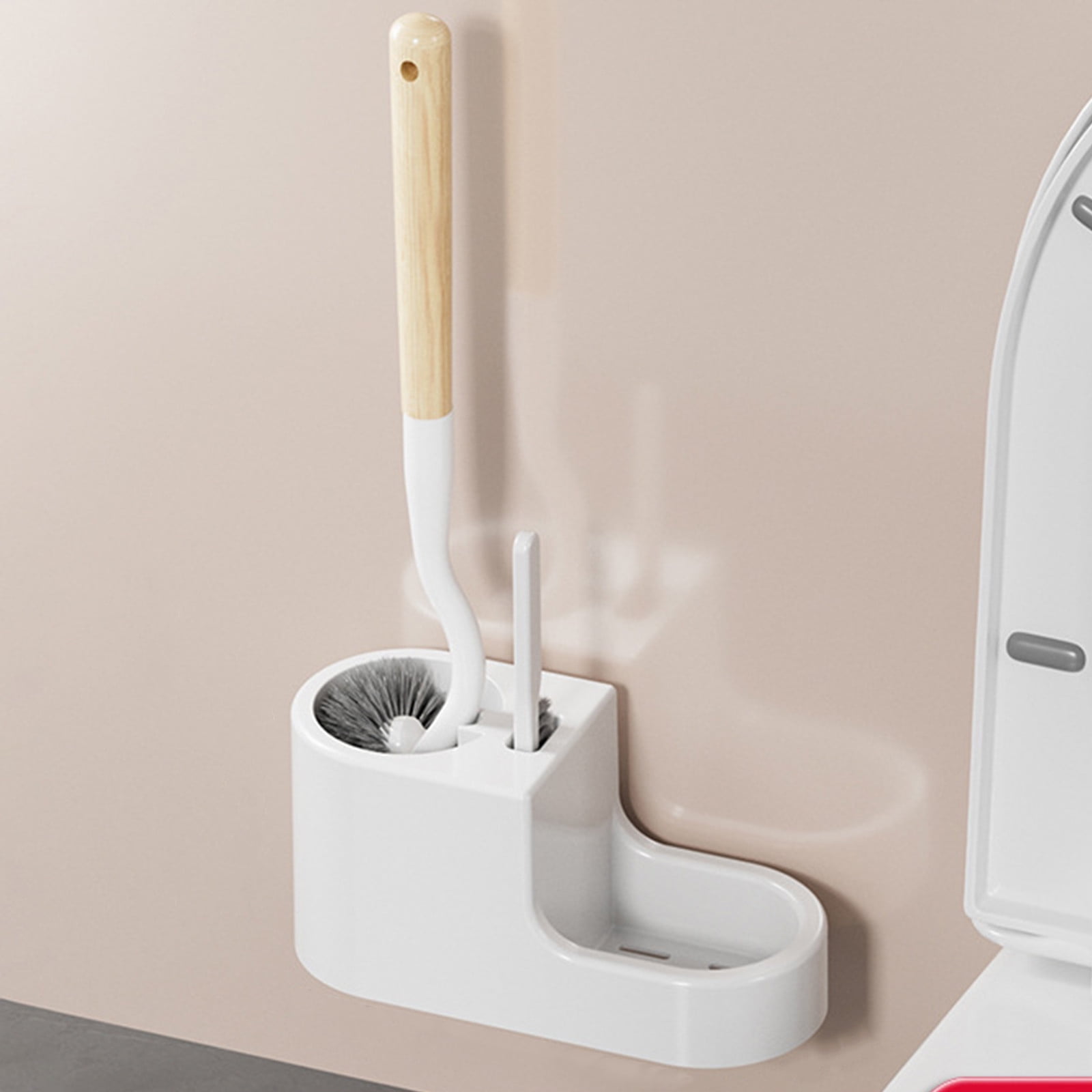 Toilet Brush and Holder Set with Drip Tray | Toilet Bowl Brush & Toilet Bowl Cleaner Brush Combo | Bathroom Cleaning Organizer | Strong Bristles | Easy Maintenance | Xuniizn