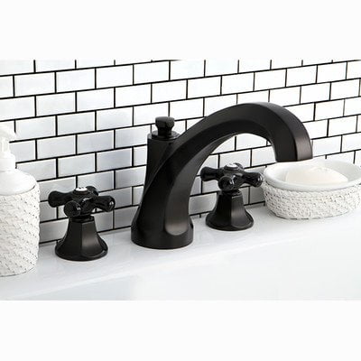 Metropolitan Onyx Remplisseur de Baignoire Romaine à Double Poignée : Laiton Poli