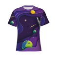thumbnail image 3 of Naloa Astronaut Men's T-Shirt Sport T-shirt Men's Basic Tee Casual Men's Shirt, Round Neck, Short Sleeves - Small, 3 of 5