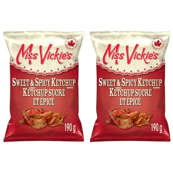 Miss Vickie's Potato Chips Sweet & Spicy Ketchup, 190g (2 Pack)