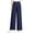 Dark Blue, variant on Womens Spring Wide Leg Palazzo Pants 2026 Trendy Loose Button High Waist Pleated Work Business Casual Trousers - Soft Flowy High-Waist Pants Comfy Stretch Senior Ladies Pant Brown XXL