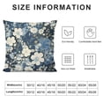 thumbnail image 5 of Nawypu Watercolor Floral Pillow Covers Blue White Flower Throw Pillow Cover Accent Decorative Navy Botanical Plant Couch Cushion Cover Decor for Bed Living Room Chair Sofa Pillow Cases, 5 of 5