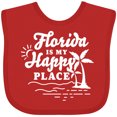 thumbnail image 3 of Inktastic Florida is My Happy Place with Palm Trees Boys or Girls Baby Bib, 3 of 4