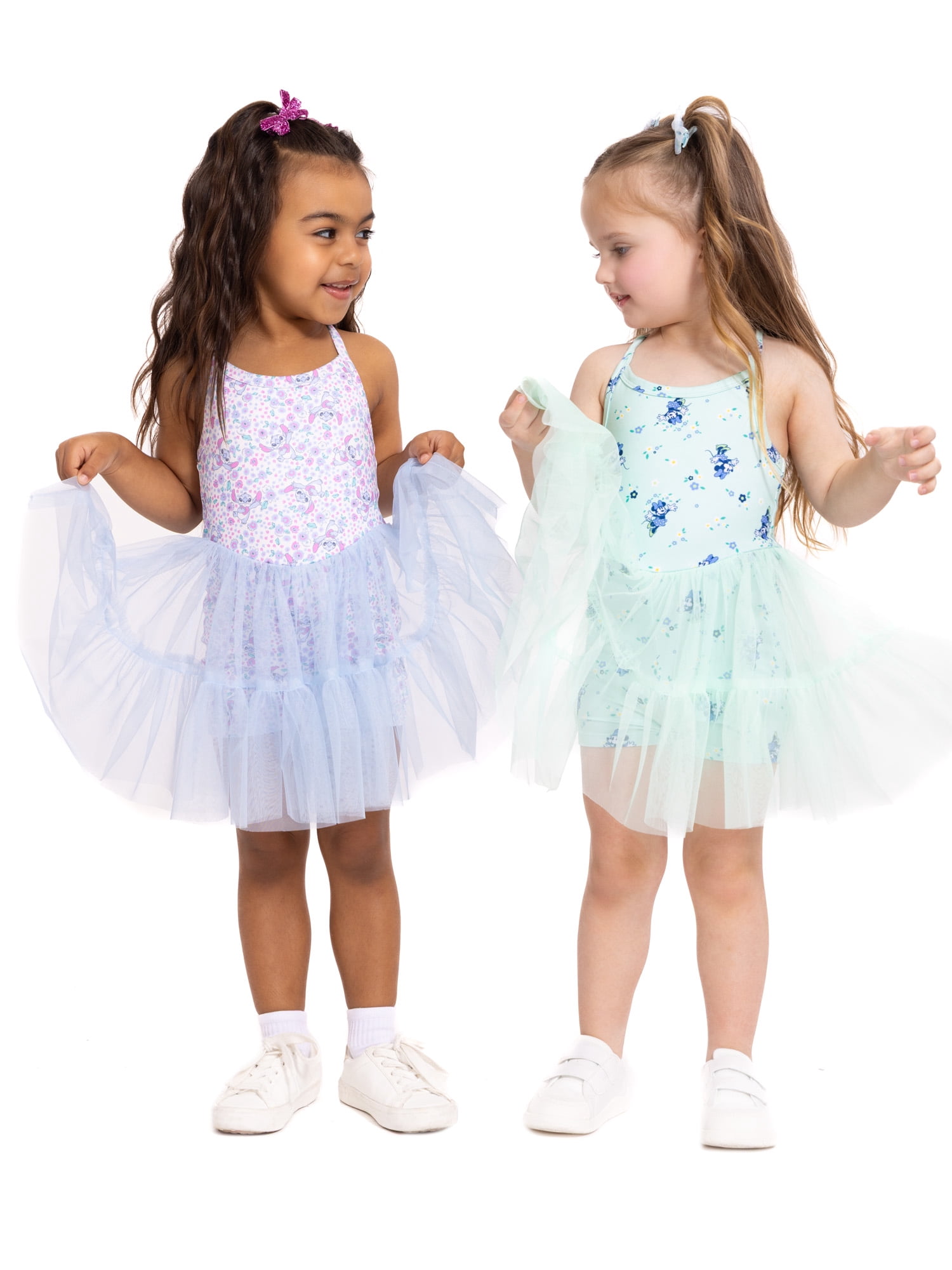 Stitch Toddler Girls' Sleeveless Romper with Tulle Skirt, Sizes 12M-5T