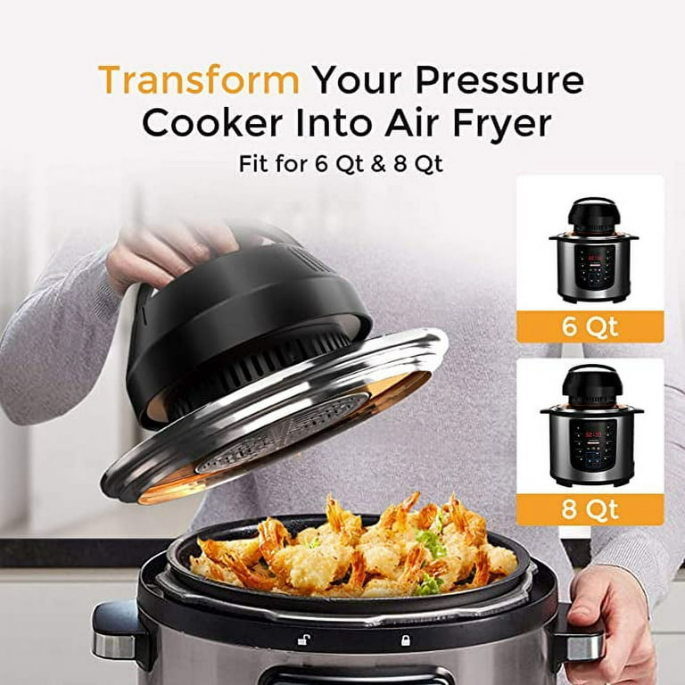  Air Fryer Lid for Instant Pot 6Qt/8Qt, 7 in 1 with LED