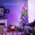 thumbnail image 2 of 12FT Pre-Lit Artificial PVC Pencil Christmas Tree with 250 Warm White LEDs - Slim Two-Tone Design, Easy Assembly Holiday Decor for Home, Office & Parties (Green, 743 Tips), 2 of 6