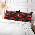 thumbnail image 6 of Sexy Red Lips Plush Pillow Case, Zippered Bed Pillow Pillowcases, Super Soft and Cozy Pillowcase Covers for Sleep Decor Giftsation - Queen Size 20x30in, 6 of 7