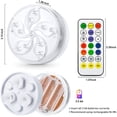thumbnail image 4 of 1pcs Submersible LED Lights,Led Pool Lights,Pool Lights,With Remote Control Color Changing Lights Used for Swimming Pool,Aquarium,Bathtub,Pond,Vase Base,8*8*3.5cm, 4 of 5