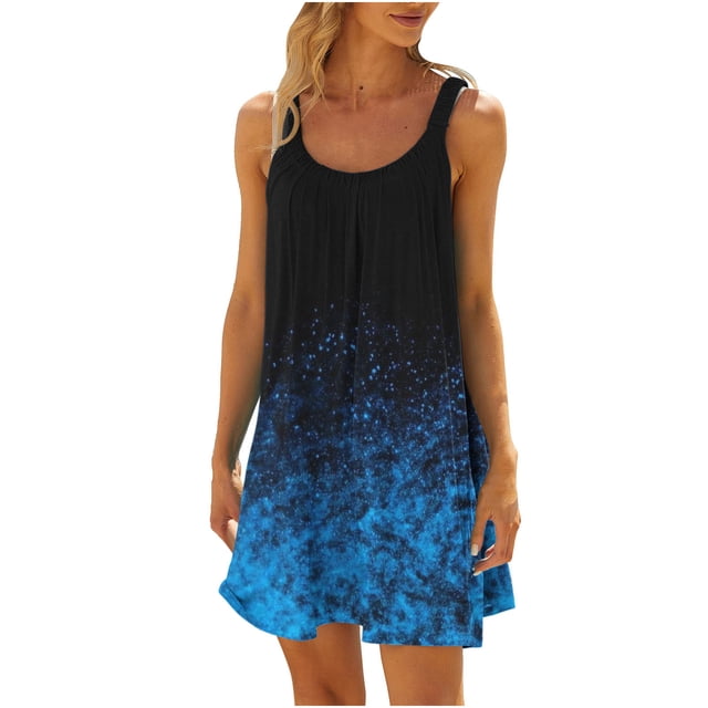 Vestidos de playa Mujeres Sexy Hawaiano Tropical Impreso Sin mangas Sling Mini Vestido Verano Suelto Cómodo Boho Sundress OAVQHLG3B Store lin121212