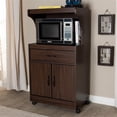 thumbnail image 2 of Baxton Studio Tannis Microwave Stand in Dark Walnut Brown, 2 of 9