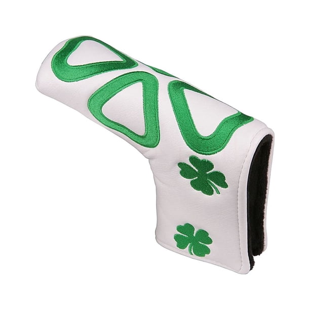Toystoory Putter de pelota de golf con cubierta de hebilla de atracción magnética Cubiertas de cabeza de palo de pelota de golf para Putter Deportes y aire libre blanco