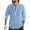 52#Blue, variant on Clothing Henley T Shirts for Men Long Sleeve Button Henley T-Shirts Mens Loose Fitting Shirt Stand Collar Shirt Casual Basic Tops