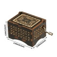 thumbnail image 2 of Mother's Day You are My Sunshine Classical Antique Engraved Wooden Hand Crank Music Box Musical Boxes BLACK-YOU ARE MY SUNSHINE, 2 of 8