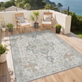 thumbnail image 2 of DEORAB Outdoor Rugs 5'X8' Chenille Patio Rug Three-Layer Material Imitation Silicone Spot Molding Camping Outside Rv Mat,Light Grey Brown, 2 of 8
