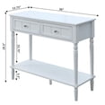 thumbnail image 4 of Convenience Concepts French Country Two-Drawer Hall Table in White Wood Finish, 4 of 4