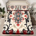 thumbnail image 2 of Erosebridal Retro Aztec Twin Sheet Sets, Red Boho Floral Bedding Twin Size, Western Decor, 2 of 7