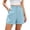 EB54_Light Blue, variant on IYYVV Womens Summer High Waist Cotton Linen Shorts Roll Up Pleated Wide Leg Shorts with Pockets Dark Gray S