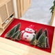 thumbnail image 1 of Alfombra Navideña Roja con Diseño de Papá Noel y Árbol de Navidad, de Terciopelo Coral, Ideal para La Entrada, El Dormitorio, La Sala de Estar, La Cocina o Como Decoración Del Hogar., 1 of 7