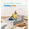 thumbnail image 6 of 3-in-1 Folding Sofa Bed for Kids,Tri Folding Floor Toddler’s Mattress Fold up Sofa Bed,Child Foldable Futon Mattress,Folding Couch for Kids,Grey, 6 of 7
