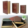 thumbnail image 1 of Bellaa Vintage Floral Book Box Set Of 3 ,European Retro Design High Simulation Hidden Storage Jewelry Keepsake Photography Props, 1 of 8