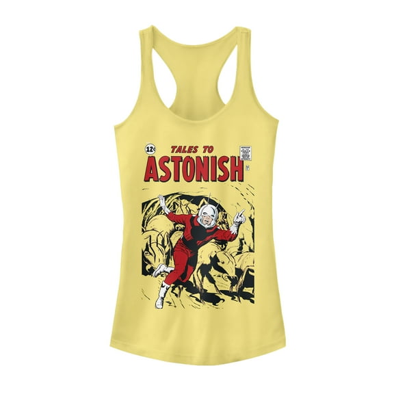 Junior's Marvel Ant-Man Tales to Astonish Hero Racerback Tank Top Banana Medium