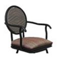 thumbnail image 3 of Outdoor Patio Swivel 30" Bar Stool - Adelle - Multi Sun Stripe - black frame, 3 of 3