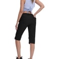 thumbnail image 4 of cocolona Womens Summer Casual Drying Cargo Capri Pants Elastic Waist Drawstring Straight Outdoor Hiking Cropped Pants with Pockets, 4 of 5