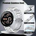 thumbnail image 3 of MYKOMI Metal Watch Band Compatible with Google Pixel Watch 41mm, Stainless Steel Removable Replacement Watch Band for Google Pixel Google Pixel Watch 3/2/1 41mm, 3 of 7
