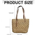 thumbnail image 6 of Kukuzhu Straw Beach Bag, Summer Straw Woven Tote Bag Beach Purse Weaving Shoulder Handbags for Vacation, 6 of 7