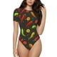 thumbnail image 1 of Balery Chili2 Body de cuello redondo de manga corta para mujer Tops de manga corta Tops básicos-Large, 1 of 7