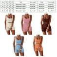 thumbnail image 3 of maskred 2 Pièces/set Jogging Femmes Gilet Shorts Polyester Crop Tops Pantalons Kit Blanc S 1Set, 3 of 6