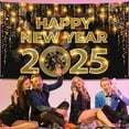 thumbnail image 3 of Telón de fondo KatChon Happy New Year 2025 72 x 44 pulgadas con pancarta, 3 of 7