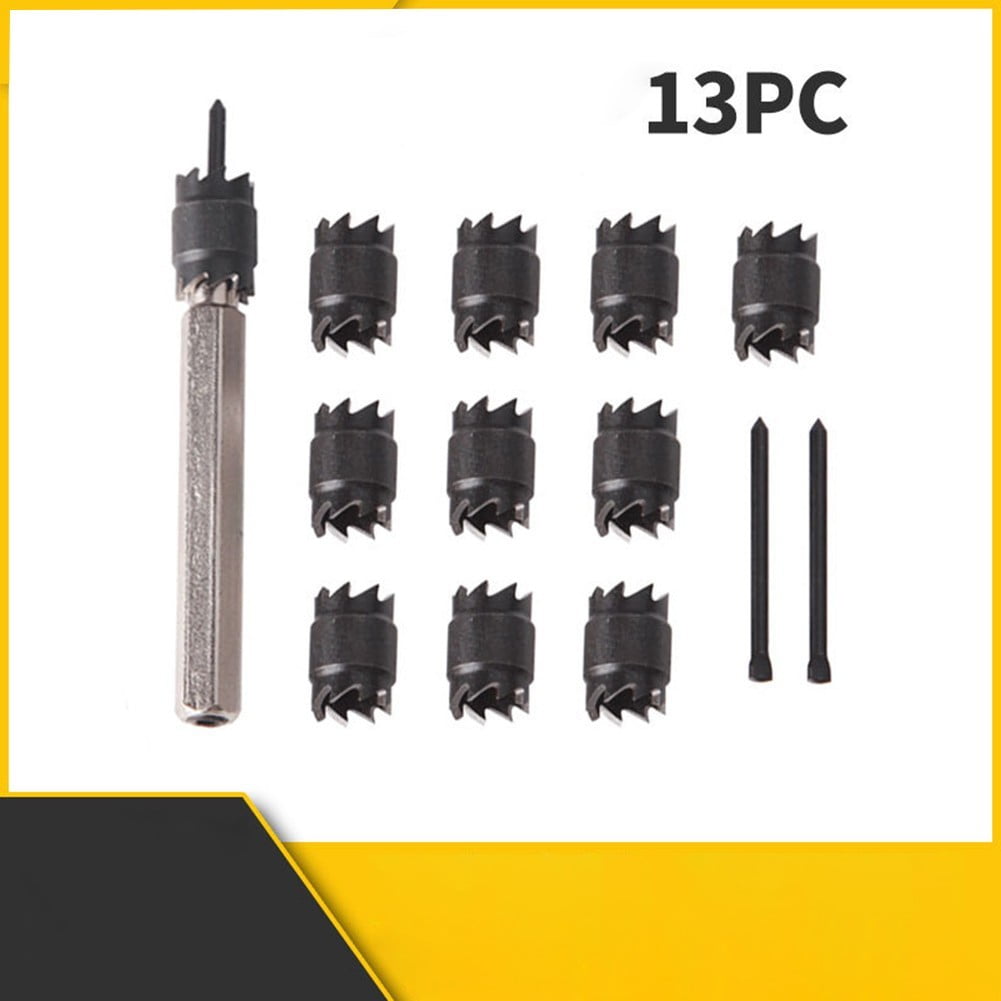 13Pcs 3/8" Double Sided Rotary Spot Weld Cutter Remover Drill Bits Cut Welds Kit 
