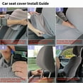 thumbnail image 3 of (Pack of 2) All-inclusive Car Front Seat Covers, Universal Auto Front Seats Protector Fits for Car, SUV, Truck, Dark Grey, 3 of 9