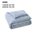 thumbnail image 3 of Btomtd Velvet Embossing Summer Cooling Blanket, Skin-Friendly & Breathable AC Cooling Quilt, Lightweight Comforter for Multi‑Season Use, 59" x 79" (Blue), 3 of 5