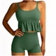 thumbnail image 4 of Traje de baño Tankini vintage estampado para mujer Traje de baño conservador Falda de playa estampada para mujer Traje de baño de dos piezas para mujer Trajes de baño tankini para mujer Traje de baño, 4 of 8