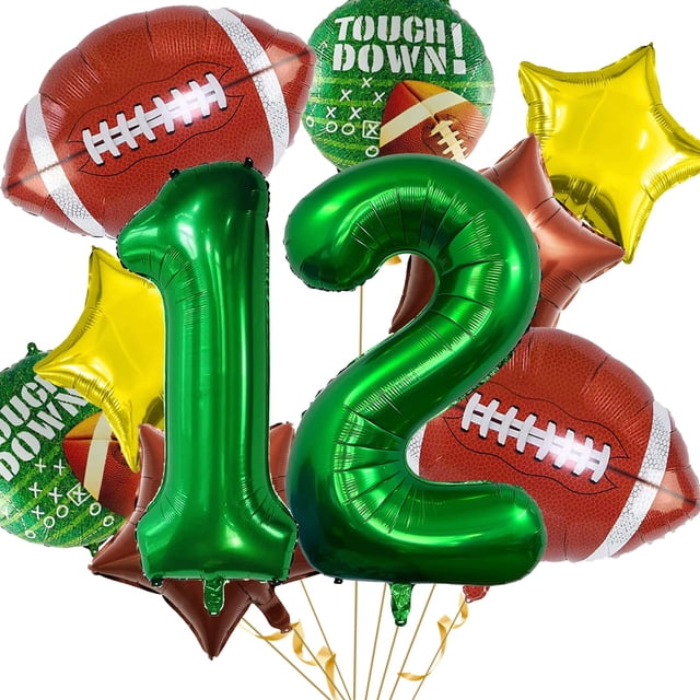 Set de decoración para fiestas de cumpleaños con temática de fútbol con globos