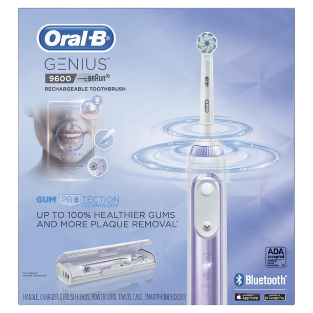 OralB 9600 Electric Toothbrush, 3 Brush Heads, Orchid Purple