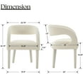 thumbnail image 4 of Dayalane Modern Upholstered Dining Chairs Set of 6, Sherpa Barrel Accent Chairs with Open Back and Arms, Comfy Kitchen & Dining Room Chairs with Wood Legs for Living Room/Bedroom,White, 4 of 8
