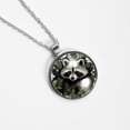 thumbnail image 4 of Raccoon Women's Glass Circular Pendant Necklace, 4 of 5