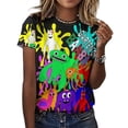 thumbnail image 3 of Garten of Banban T-Shirt for Women Casual Printed Tee Stylish Soft Graphic Shirts Top Short-Sleeve Outfit 5XL, 3 of 8