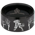 thumbnail image 5 of Tribal Werewolf Tungsten Carbide Ring, 5 of 9