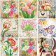 thumbnail image 2 of Tarjetas de Felicitación de pintura de diamantes DIY, tarjetas pintadas de diamantes florales Vintage, bordado de diamantes de mosaico hecho a mano, tarjetas de agradecimiento, 2 of 4