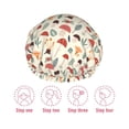 thumbnail image 5 of KLL Colorful Autumn Pattern Shower Cap & Bath Cap for Women,Reversible Oversized Waterproof Shower Caps for all Hair Lengths,Elastic Reusable Bathing Hair Cap, 5 of 6
