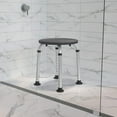 thumbnail image 3 of Flash Furniture HERCULES Series Tool-Free and Quick Assembly, 300 Lb. Capacity, Adjustable Gray Bath & Shower Stool, 3 of 15